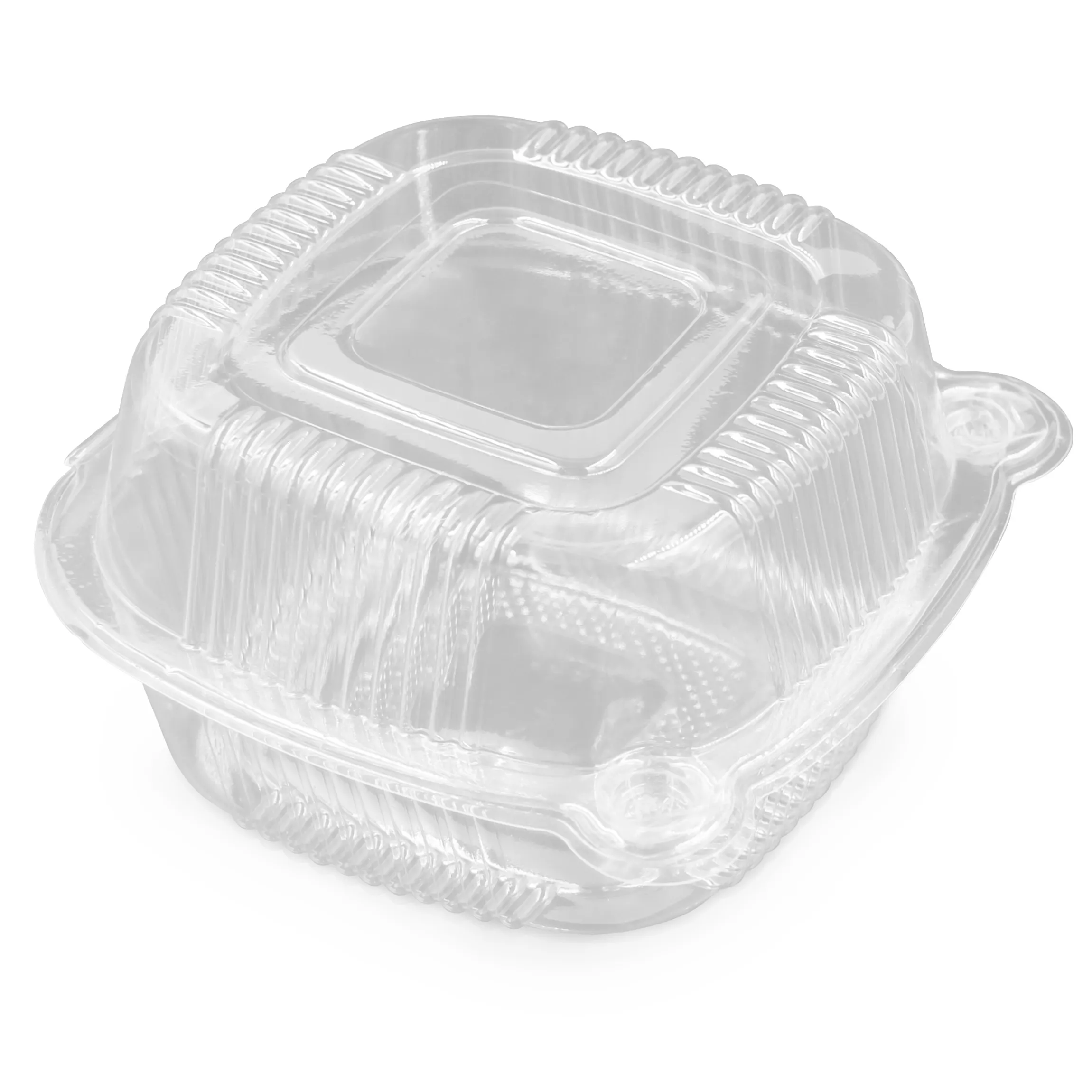 Disposable Plastic Food Packaging Boxes for Cake Transparent Clamshell Packaging Hamburger Use Box Pack Cake Embossing