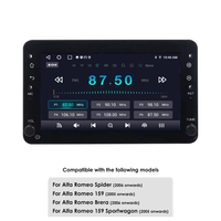 ALFA 159 Android DSP avec écran partagé, GPS intégré, support de tableau de bord, lecteur CD stéréo, USB et Mirror Link, DVR, caméra de recul, TPMS