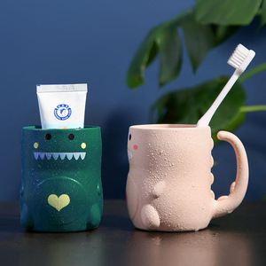 Plastic Toothbrush Cup para Meninas Meninos Crianças Bebem Cup Cartoon Design Drinking Mug <span class=keywords><strong>Cute</strong></span> Mouthwash Cup - Product Image 3