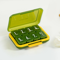 Petites boîtes à médicaments portables personnalisées à la mode Pilulier de voyage hebdomadaire Pilulier personnalisable Tablette Pilulier Distributeur Stockage