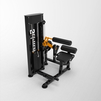 Appareil de fitness commercial haut de gamme à charges guidées pour abdominaux et extensions lombaires, réglable et avec siège