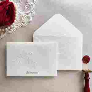 <b>White</b> Wedding Gift Card <b>Envelope</b> Customize <b>Envelope</b> With Embossed Logo Invitation <b>Envelope</b> - Product Image 2