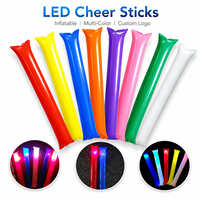 Bâtons lumineux LED pour supporters, bâtons lumineux pour concerts, soirées, festivals, logo personnalisé, 5 couleurs, fonctionnant sur piles