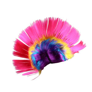 Arco Iris Mohawk peluca para hombres mujeres desfile loco disfraz peluca fiesta moda colorida peluca Unisex Festival carnaval accesorios para el cabello - Product Image 1