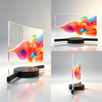 Afficheur numérique transparent OLED de luxe 800 nit 55 pouces 4K 120 Hz avec écran tactile capacitif 10 bits pour magasins de détail haut de gamme, bureaux, écoles, hôtels