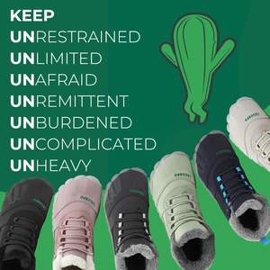 SAGUARO Chaussures de Fitness et Marche en Caoutchouc pour Hommes et Femmes, <span class=keywords><strong>Bottes</strong></span> de Neige Minimalistes d'Automne, Nouveau Design, Chaussures Hiver Pieds Nus Isolées - Product Image 6