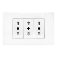 Triple italien Chili Standard Custom Made 3/9 Hole Embedded Wall Sockets Factory 118 Type Eco PC Plug Outlet Protection de sécurité