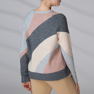 OEM ODM Sweater Factory Knit Top Pullover Women Knit Sweater Long Sleeve Crew Neck Sweater - Product Image 4