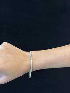 Pulsera de Diamantes Corte Princesa – Oro Sólido de 18K, Duradera, Bajo MOQ, Lujo Premium, para Aniversario, Boda, Uso Diario - Product Image 4