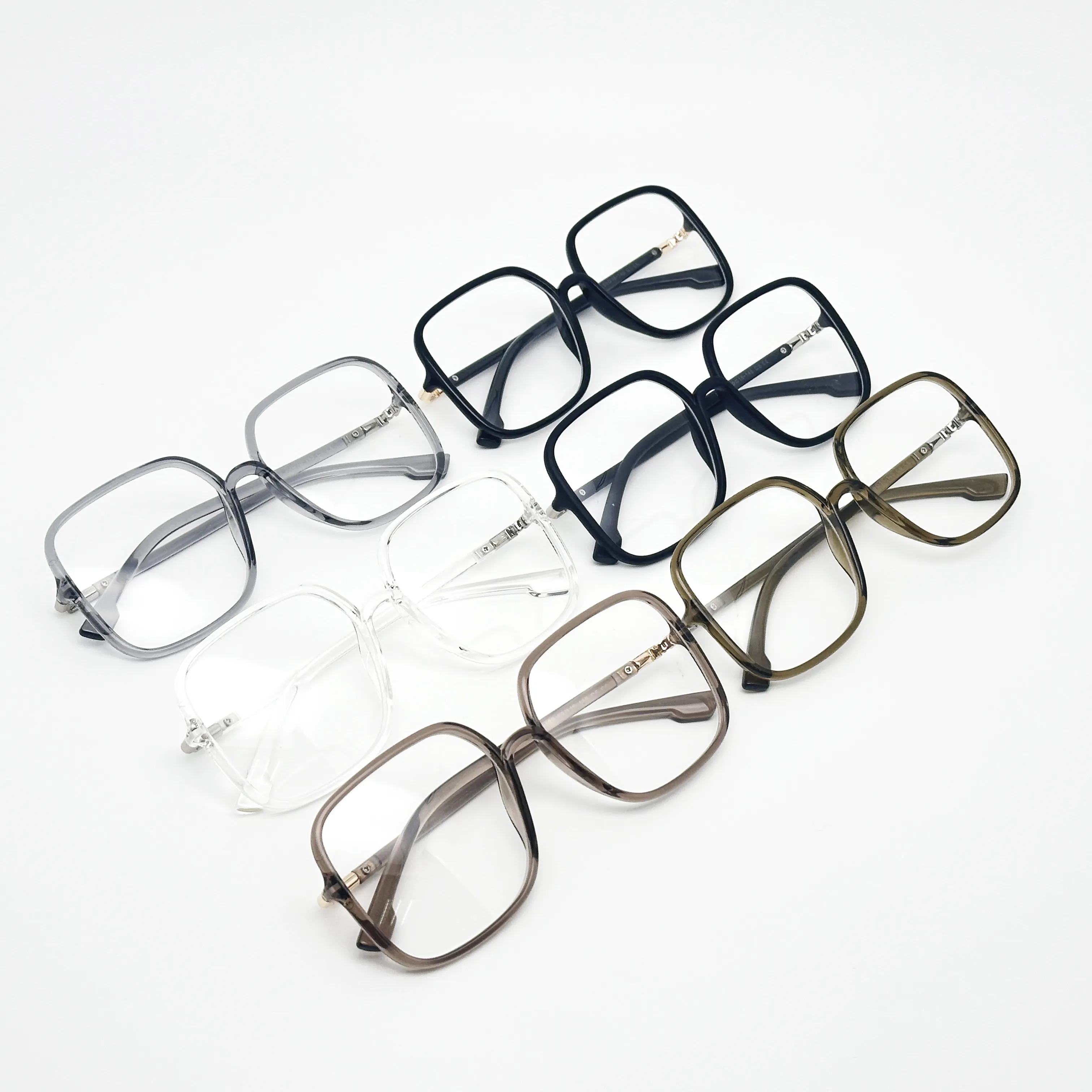 Terbaru kustom Logo Tr90 Anti cahaya biru kacamata komputer bingkai kacamata grosir produsen persegi kaca optik