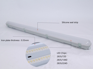 ไฟ LED อุตสาหกรรมแบบ Tri-Proof ความสว่างสูง 18W 36W 40W  พร้อมอายุการใช้งาน 50000 ชั่วโมง มีให้เลือกแบบ PC/ทองเหลือง - Product Image 3