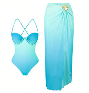 Ensemble <span class=keywords><strong>de</strong></span> <span class=keywords><strong>maillot</strong></span> <span class=keywords><strong>de</strong></span> <span class=keywords><strong>bain</strong></span> deux pièces <span class=keywords><strong>tendance</strong></span> pour <span class=keywords><strong>femme</strong></span> avec soutien-gorge tressé à armatures et jupe coquillage – Joli ensemble <span class=keywords><strong>de</strong></span> plage S-XL - Product Image 1