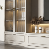 Meuble TV modulaire minimaliste, console multimédia, unité de rangement pour salon