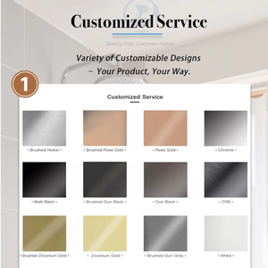 Panneau de douche intelligent en acier inoxydable 304 avec écran numérique, montage mural, finition brossée, jets, robinets de salle de bain en céramique - Product Image 4