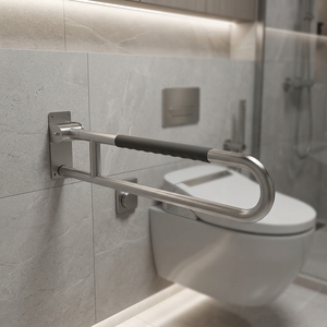 Relevez l'accoudoir de la toilette dans la salle de bain <span class=keywords><strong>pour</strong></span> gagner de la place, éviter les glissements, stabiliser et faciliter la sortie de la toilette. - Product Image 4