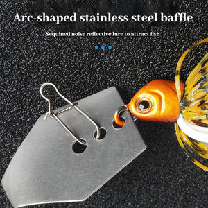 Leurre de pêche Water Stopper Bearded Man Jigs avec paillettes rotatives anti-accrocs, tête plombée et appât vivant composite - Product Image 4