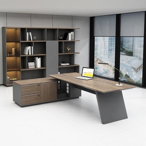 Personalizado OEM de alta calidad europeo moderno mobiliario de oficina en forma de L Executive Boss CEO juego de mesa de escritorio para la Oficina - Product Image 3