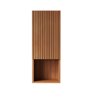 <span class=keywords><strong>Armoire</strong></span> <span class=keywords><strong>murale</strong></span> de salle de bain en bois cannelé <span class=keywords><strong>avec</strong></span> étagère ouverte, <span class=keywords><strong>armoire</strong></span> de rangement latérale pour salle de bain <span class=keywords><strong>avec</strong></span> compartiment caché, organisateur mural - Product Image 4