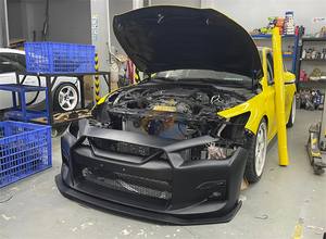 Per Infiniti Q50 paraurti anteriore in fibra di resina aperta aletta aggiornamento retrofit kit di sostituzione del corpo - Product Image 3