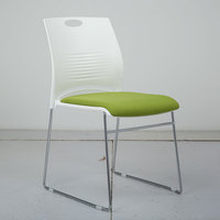 Chaise de conférence contemporaine Leer pour hôtel/bureau - Empilable, sans accoudoirs, base en métal, mobilier commercial