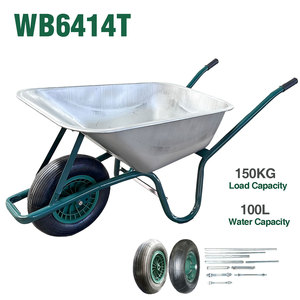 Promotion Europe : <span class=keywords><strong>Brouette</strong></span> <span class=keywords><strong>de</strong></span> <span class=keywords><strong>jardin</strong></span> galvanisée 100L, capacité 160kg, pour travaux <span class=keywords><strong>de</strong></span> construction, avec pneu pneumatique 4.00-8 (5CBF) - Product Image 1