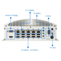 Komputer Industri Tertanam Adicomp I3/I5/I7 CPU Sistem Linux/Windows/Ubuntu DDR3 Double Rail Traffic Tanpa Kipas Industri