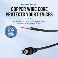 Kabel Daya DC 1 Meter USB-A ke Adaptor DC Lubang Bulat Kabel Pengisian Inti Tembaga Grosir Cina