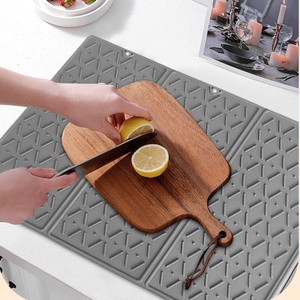 Food Grade Silicone Waterproof Kitchen Mat 3mm Thick Dish Drying Cup Coaster Heat Resistant Non-slip <strong>Draining</strong> <strong>Board</strong> - Product Image 5