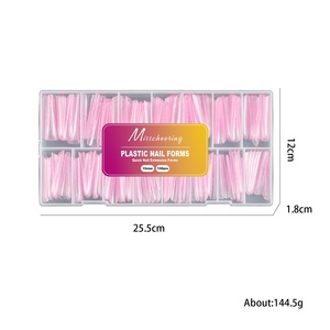 ZHIJIA 150 Uds./Caja Extensiones <span class=keywords><strong>de</strong></span> <span class=keywords><strong>Uñas</strong></span> <span class=keywords><strong>de</strong></span> Cristal <span class=keywords><strong>Rosa</strong></span> Transparente, Herramienta para Alargar y Anclar <span class=keywords><strong>Uñas</strong></span> Postizas, Estilo Francés, Cobertura Completa - Product Image 6