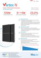 Panel Surya Trina Solar 700wp Bifacial Gual Glass 695Wp 700W 710W 715W 720W Teknologi Fotovoltaik Trina Solar Panel