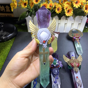 Haute qualité pierres précieuses naturelles cristaux de guérison pierre mélange améthyste clair Quartz baguette magique pour cadeau - Product Image 3