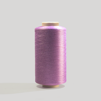 Fil texturé 100 % polyester, coloré, avec masterbatch de couleur, filé en machine