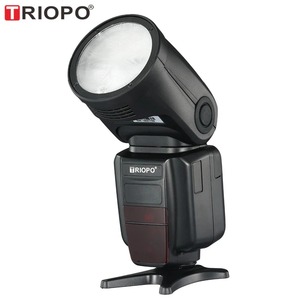 Flash de Cabeza Redonda TRIOPO <span class=keywords><strong>R1</strong></span> para Cámara, Speedlite Inalámbrico 2.4G X TTL HSS de 76Ws con Batería de Litio para Canon, <span class=keywords><strong>Nikon</strong></span> y Sony - Product Image 1