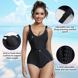 Maillot <span class=keywords><strong>de</strong></span> <span class=keywords><strong>bain</strong></span> une pièce sculptant et amincissant, ajustable et personnalisé, pour le contrôle du ventre et le remodelage corporel, pour femmes aux courbes généreuses - Product Image 5