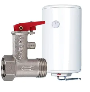 Rosca macho de 1/2 "0.7MPA 0.75MPA 0.8MPA Regulador de alivio de presión de latón Válvula de seguridad para sistema de calentador de agua eléctrico