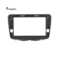 Cadre de voiture Podofo 2 Din 9 ''pour SUZUKI BALENO 2010 cadre d'autoradio en plastique noir mat
