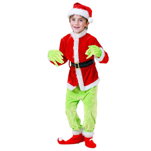Monster Natal anak-anak baru, Grinch berbulu hijau, kostum pesta Natal bermain - Product Image 5