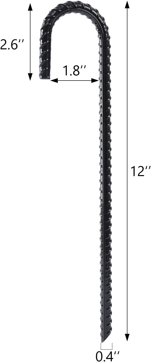 12 Inch 16 Pack Rebar Stakes J Hook, Galvanized Ground Stakes Tent Stakes  Chain Link Fence Stakes, Trampoline Stakes| Alibaba.com