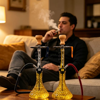 Chicha de luxe de style européen, Narguilé Qalyan El Bomber Cachimba NURBURGRING, ensemble complet 62cm, en acier inoxydable 304 russe