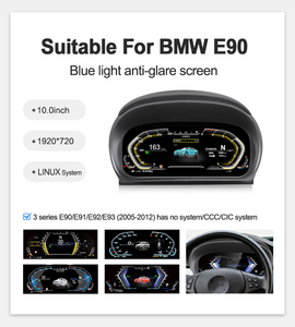 Tableau de bord LCD NaviHua 10 pouces pour <span class=keywords><strong>BMW</strong></span> Série 3 E90 E91 E92 2005-2012, système Linux, tableau de bord numérique pour voiture - Product Image 6