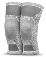 Genouillère de compression antidérapante avec manchon renforcé en silicone pour le confort, le soulagement de la douleur, la récupération sportive et le soutien du genou