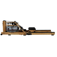 Máquina de Remo Plegable de Doble Pista de Madera, Silenciosa, Resistente al Agua/Líquidos, para Uso Comercial, Máquina de Remo de 150 kg para Gimnasio