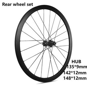 Rueda de fibra de <span class=keywords><strong>carbono</strong></span> <span class=keywords><strong>MTB</strong></span>, buje de 6 garras, llanta de 30-28mm, cubierta/sin cámara, 120 anillos, freno de disco, <span class=keywords><strong>ruedas</strong></span> de <span class=keywords><strong>carbono</strong></span> - Product Image 5