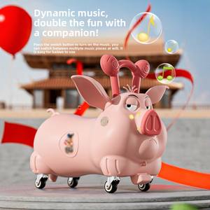 Patinete de Equilibrio para Niños Nezha Flying Pig, Bicicleta de Equilibrio de Cuatro Ruedas, Carro de Derrape Giratorio para Niños de Tres Años que Aprenden a Caminar - Product Image 2