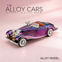 Mobil Mainan Diecast Alloy Skala 1:24 Grosir Pabrik, Model Tarik Mundur dengan Efek Cahaya dan Suara, Hadiah untuk Anak Laki-laki.