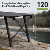 Table tactique pliante multifonctionnelle extensible en aluminium IGT personnalisée pour le camping et l'extérieur, réglable en hauteur, pour barbecue
