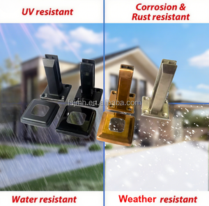 स्टेनलेस स्टील ग्लास पूल बाड़ स्पिगोट मैट काले रेलिंग क्लैंप ब्रैकेट फिटिंग हैंडरेल बैलस्ट्रड डेक बालकनी जंग - Product Image 5