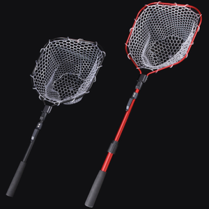 OEM ODM 31*39cm 1/2/3 secciones Red de aterrizaje plegable Varilla de aleación de Al de alta resistencia Malla de silicona sin enganches Red de aterrizaje de red de pesca - Product Image 3