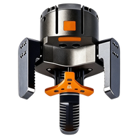 Dispositif robotique multi-trous pneumatique entièrement étanche à trois griffes avec plaque de superposition