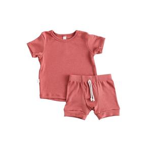Estate contatto morbido vestiti del bambino manica corta t shirt e <span class=keywords><strong>pantaloncini</strong></span> 2pc set - Product Image 3